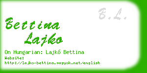bettina lajko business card